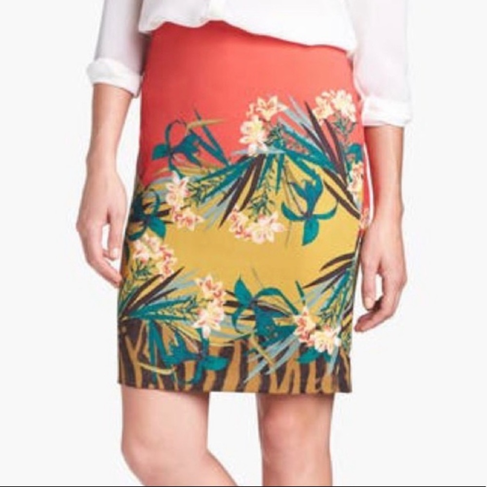 Vince Camuto Hawaiian Tropics Pencil Skirt
